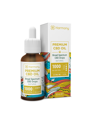 Harmony CBD / Broad Spectrum Premium CBD Oil / Natural Hemp Flavour / 1000mg