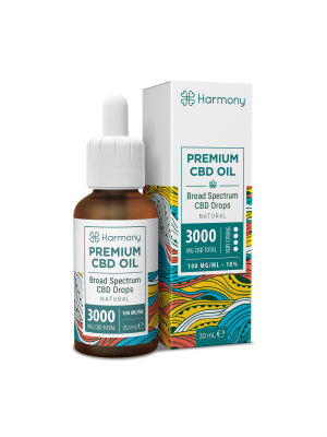 Harmony CBD / Broad Spectrum Premium CBD Oil / Natural Hemp Flavour / 3000mg 