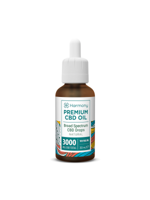 Harmony CBD / Broad Spectrum Premium CBD Oil / Natural Hemp Flavour / 3000mg 
