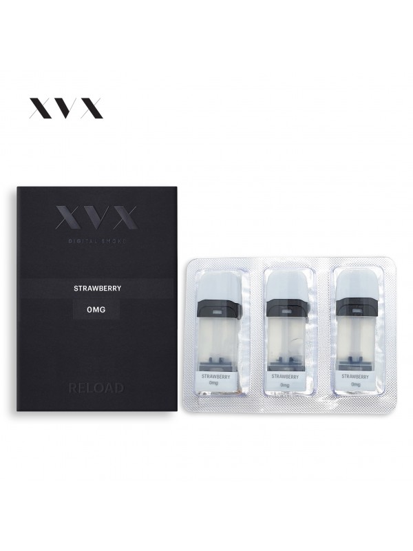 différences entre les vapes veev XVX RELOAD / Prefill / 3 Pack / Strawberry / 0mg