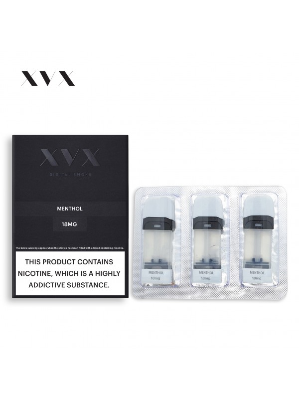 XVX RELOAD / Prefill / 3 Pack / Menthol / 18mg XVX RELOAD / Prefill / 3 Pack / Menthol / 18mg
